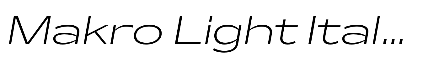 Makro Light Italic